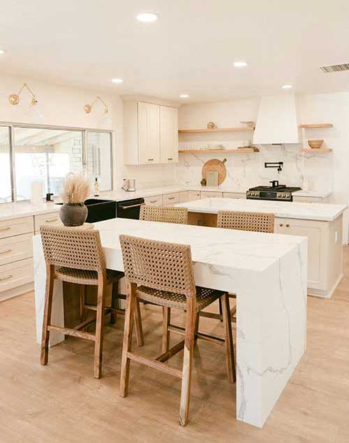 Une cuisine aux tons chauds, naturels pour une ambiance apaisante